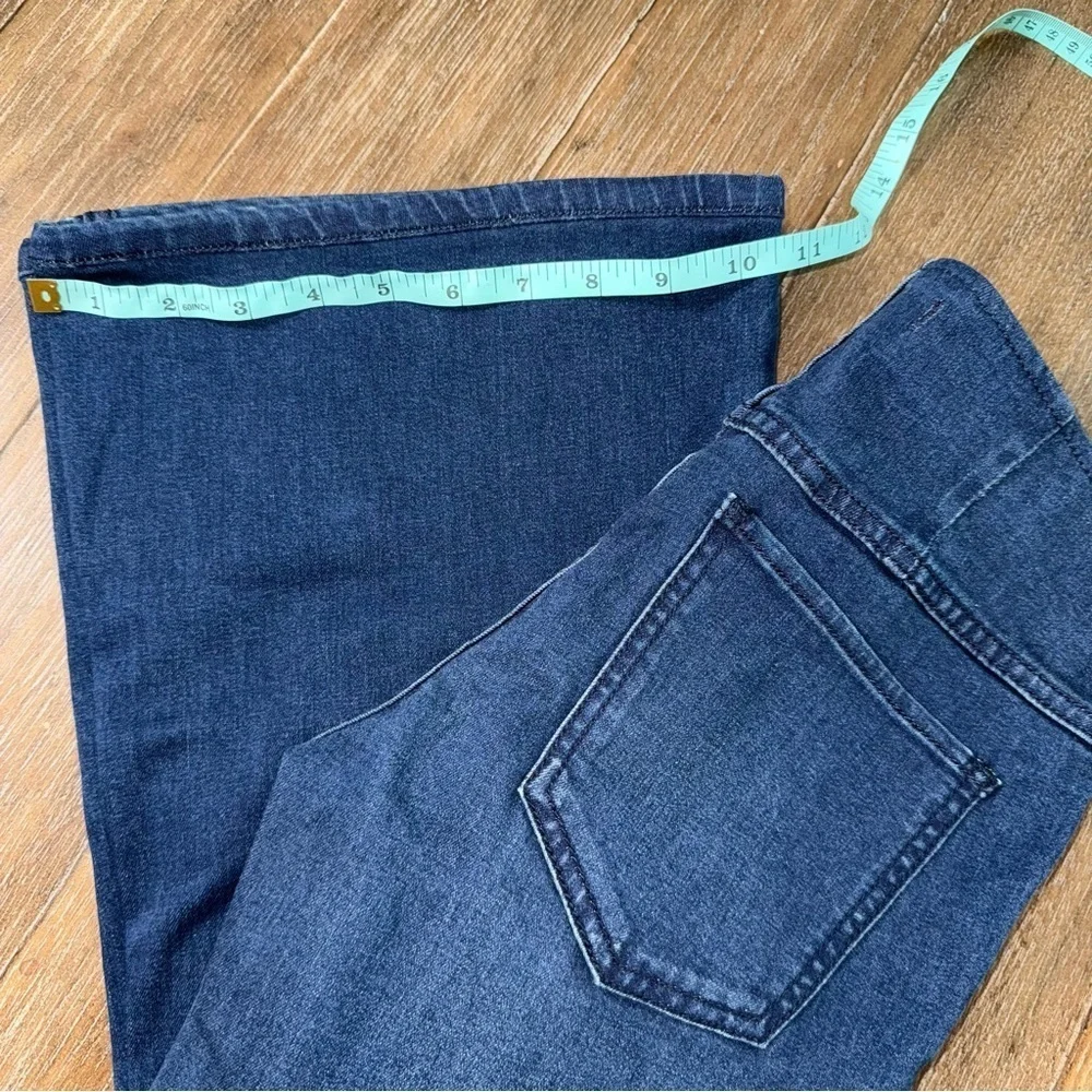 WE THE FREE Penny Pull-On Flare Jeans Dark Blue Boho low Ris Retro